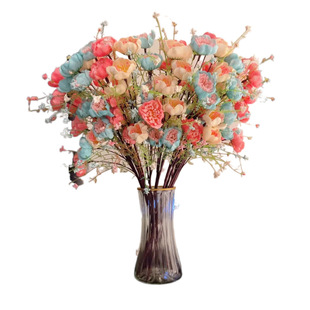 Light Luxury High-end Artificial Flower Decoration Azalea Fake Flower Living Room Dining Table Decoration Flower Flower Art Home Decoration