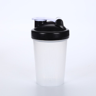 400ml Sports Plastic Kettle Scale Portable Plastic Cup Outdoor Creative Fitness Protein Powder Shake Cup