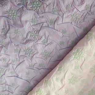 European standard environmental protection in stock snowflake wrinkled three-dimensional embossed Joker bag clothing shoes fabric factory direct QT-30