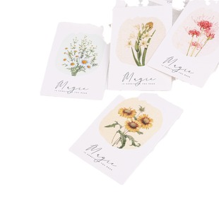 Flower plant card floral greeting card hanging card blessing words handwriting blank card bouquet flower box flower gift matching