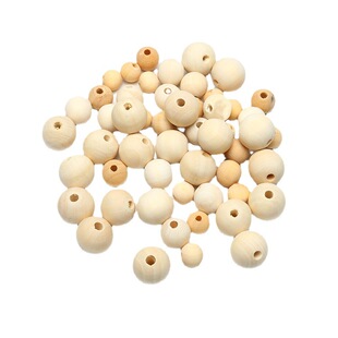 Round wood beads Lotus crafts necklace accessories loose beads beaded manufacturers supply spot