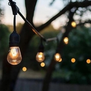 Outdoor Highlight Camping Atmosphere Light String Waterproof S14 Tungsten Lamp Canopy Tent Balcony Solar Courtyard Decoration