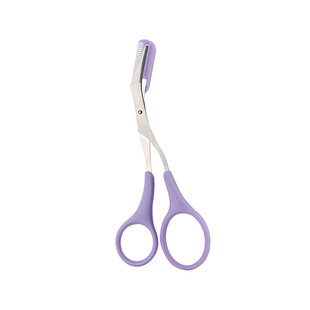 Stainless steel black/pink eyebrow scissors/white self-comb eyebrow trimming scissors beauty makeup eyebrow scissors beauty makeup eyebrow scissors tool