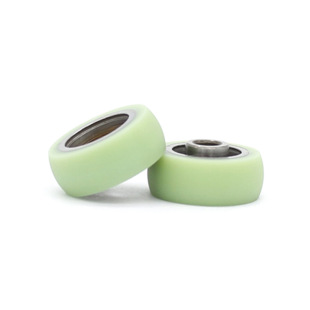 Factory supply door and window pulley with bearing plastic coated roller conveyor belt polyurethane PU soft rubber silent wheel
