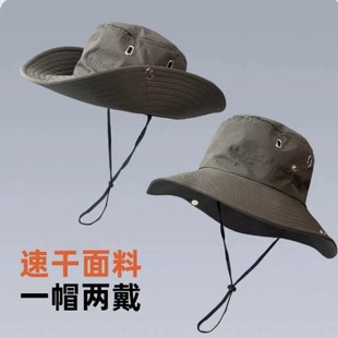 Summer Travel Wear Western Denim Fisherman Hat Outdoor Mountaineering Hat Desert Grassland Big Head Circumference Sunscreen Sunshade Hat