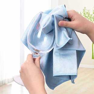 ✅ Glass Cloth Cleaning Rag, Microfiber Absorbs Water, Removes Oil Stains, Wipes Glass, Leaves No Trace, Household Scouring Pad