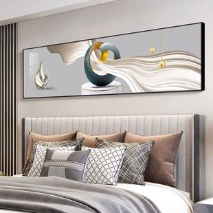 Hotel Bedside Decorative Painting Modern Simple Atmospheric Living Room Sofa Background Master Bedroom Wall Painting Nordic Abstract Painting