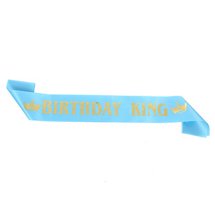 Men's Birthday Rite Belt Men's Birthday KING Bronzing Belt Birthday Party Shoulder Strap Decoration