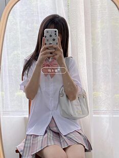 Japanese Style Preppy Style Original JK Uniform Suit Female Student Uniform School Supply JK Shirt Pleated Plaid Skirt Three-piece Set