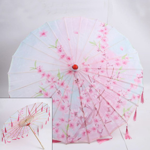 Antique Tassel Umbrella Dance Performance Props Craft Umbrella Hanfu Photo Silk Umbrella Flower Umbrella Tassel Umbrella