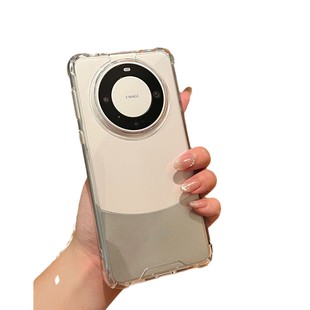 Применимо для Huawei Mate70Pro Простой прозрачный mate60Pro чехол для телефона канавка Mate70 все включено против падения женщины
