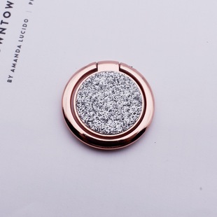 Round glitter patch mobile phone ring buckle mobile phone holder new mobile phone ring buckle cute metal 360 Rotating