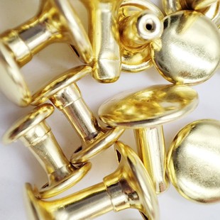 Pure Copper Rivets Double-sided Rivets Brass Round Surface Rivets Key Bag Belt Accessories Luggage Hardware Double-sided Rivets