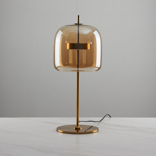 Nordic Glass Table Lamp Post-modern Simple Art Table Lamp Nordic Light Luxury Designer Creative Bedroom Decorative Table Lamp