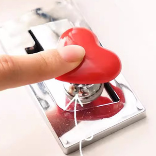 Colorful Heart-Shaped Toilet Press Flush Switch Extender Bathroom Toilet Tank Auxiliary Heart Button