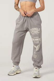 YOUNGLA American Sports Pants Gym Bodybuilding Running Training Pants Cotton terry printed bouquet foot trousers