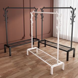Clothes Hanger Floor-standing Bedroom Hanger Movable Wheeled Household Living Room Internet-famous Light Luxury Clothes Hanger Drying Rack