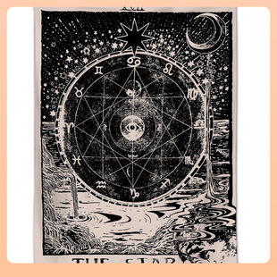 ♭ Ins Scandinavian Style Bedroom Decoration Tapestry Customized Digital Printing Popular Live Broadcast Background Cloth Hanging Cloth