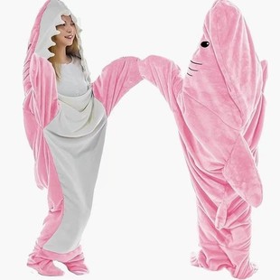 Трансграничный новый спальный мешок акулы Shark Blanket одеяло для кондиционирования воздуха фланелевое супер мягкое наружное ношение смешанных партий