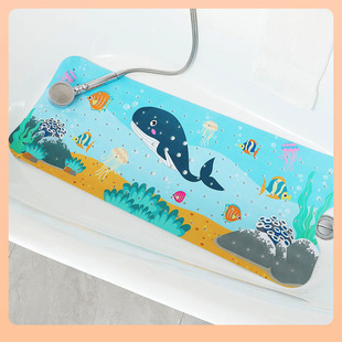 ✷ 100*40cm Bathtub Mat Cartoon Pattern Bathroom Anti-Slip Mat Anti-Wrestling Floor Mat with Picture Printing