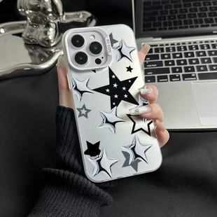 Серебряная звезда применима iphone16 чехол для телефона Apple 15promax круто 14pro Европа и США 13 ниша 12