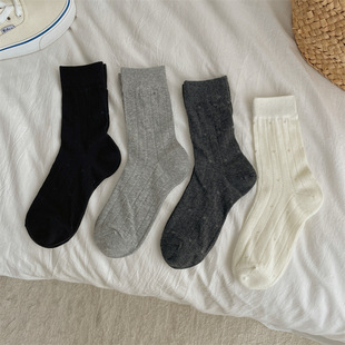 Stacked socks ice silk summer love hollow gray ice socks women's spring and summer thin mesh white tube socks