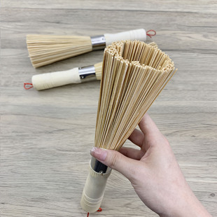 Natural bamboo brush pot brush pot brush bamboo pot brush kitchen brush pot brush bowl household cleaning brush bamboo cooker broom