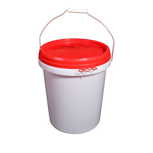 20 Liter Capacity Plastic Barrel Paint Coating Packaging Barrel Chemical Barrel Round Embossed Pull Ring Lid Wide Mouth Plastic Barrel