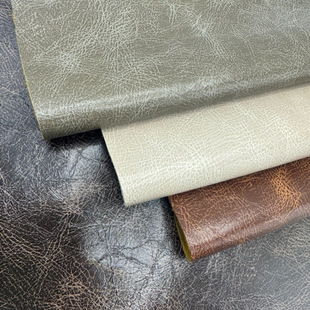1017 high-end glossy oil wax leather pu leather soft high-gloss oil leather wallet luggage handbag leather goods fabric