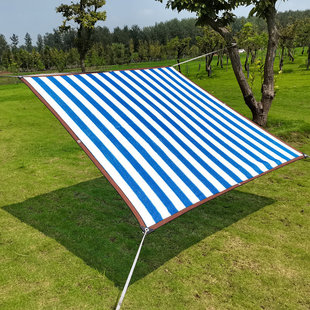 Blue and White Stripesd Sunshade Net HB Balcony Courtyard Sun Protection Net Green Plant Succulent Encrypted Thick Export Amazon Shade Net