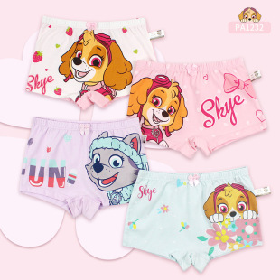 Wang Wang team girls underwear antibacterial class a cotton boxer female baby boxer underwear summer children's underwear wholesale