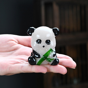 Color-changing tea pet panda cute decoration can raise tea play Office Home tea table decoration gift
