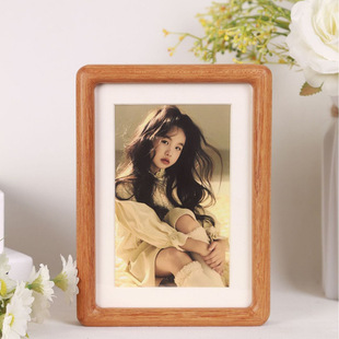 Solid wood photo frame table black walnut mortise and tenon rounding 6 7 8 A4 inch couple picture frame wall hanging high sense empty frame