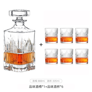 High-end Whiskey Glass Crystal Glass Foreign Wine Bottle Spirit Glass Wine Bottle Wine Set Cross-border Wine Bottle Empty Bottle