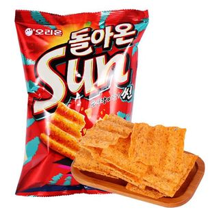 Korean Imported Sun Garlic Spicy Corn Chips Potato Chips Helen's Same Style Puffed Snacks Xunqing Store Buy with Confidence