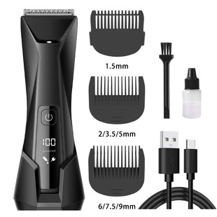 Cross-border new rechargeable electric body hair scissors LCD digital display electric hair clipper electric oil head electric clippers
