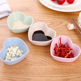 Creative Love Small Dish Seasoning Dish Dumpling Dish Dish Dish Household Breakfast Girl's Heart Seasoning Dish Soy Sauce Dish