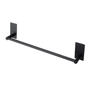 Cross-Border Adhesive Towel Bar Bathroom Drilling-Free Towel Rack 304 Stainless Steel Brushed Black Punch-Free Factory