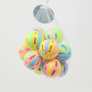 New in stock pipetao colorful stitching Bell Ball large cat toy cat self-Hi Bell pet toy