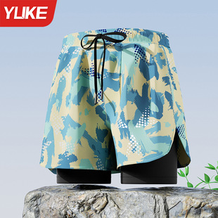 Swimming trunks men's quick-drying 5-point anti-embarrassment sports shorts men's beach hot spring professional swimming clothes swimming equipment