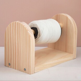 Household Wooden Wool Spinning Shaft Can Rotate the Spinning Knitting Thread Hand Knitting Tool Wooden Shaft Stand Base