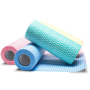 Disposable Wet and Dry Housekeeping Cleaning Non-woven Printed Dishcloth Scouring Pad Factory Direct Sale