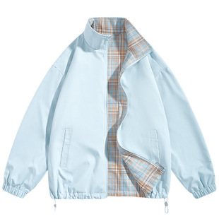 Jacket Men's Trendy Brand Casual Double-sided Vertical Collar Jacket Men's Autumn Loose Spring Fashion High-end Men's Top