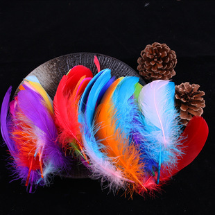 Factory direct color large floating feather DIY jewelry feather goose feather accessories raw materials wholesale