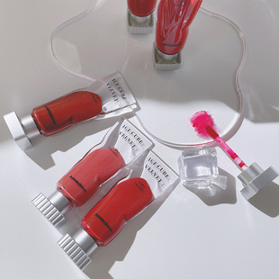 kakashow transparent pigment Ice Velvet Lip Glaze Matte Lipstick lip gloss pure to White not easy to stick Cup lipstick