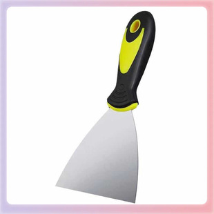 ✅ Wholesale Stainless Steel Putty Knife with Multiple Specifications, Integrated Plastic Two-Tone Handle Putty Cleaning Knife for Hardware Workers