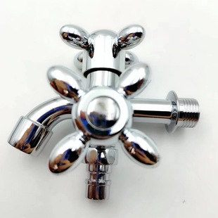 Side-opening double-use in-wall washing machine faucet one-in-two-out multi-function washing machine faucet in-wall faucet