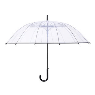 Transparent Umbrella Wind Resistant Long Handle Umbrella Umbrella Advertising Umbrella LOGO Gift Advanced Sense Transparent Straight Umbrella Custom Wholesale