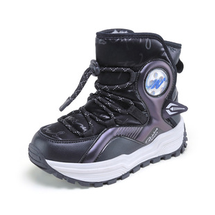 Children's Northeast Snow Boots 2024 Winter Girls' fleece-lined Thickened High Top Snow Cotton Boys' Waterproof Cotton Shoes