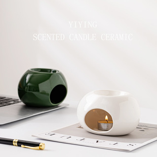 Simple Ceramic Aromatherapy Small Incense Caster Non-fire Aromatherapy Cross-border Aromatherapy Craft Home Decoration Ceramic Cup Candle